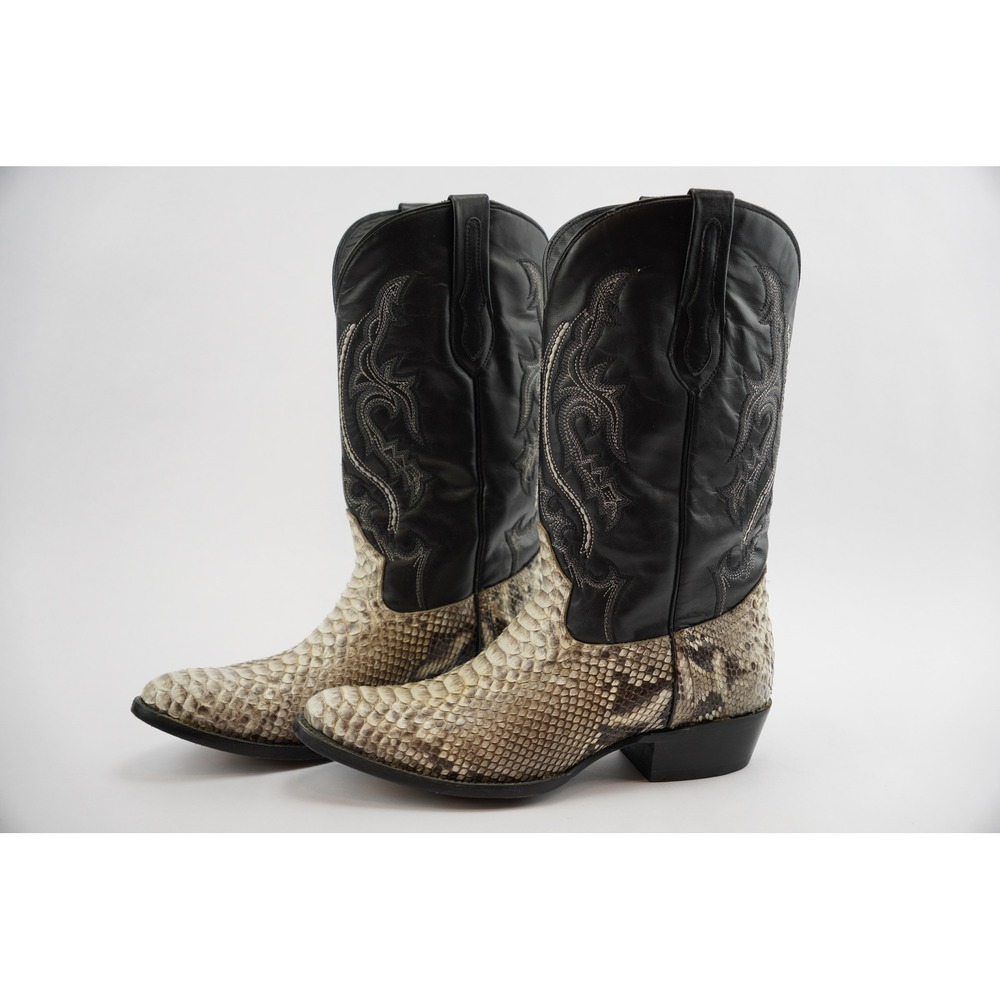 J.B. Dillon Reserve JBR1001 Gray Python Cowboy Bo… - image 1